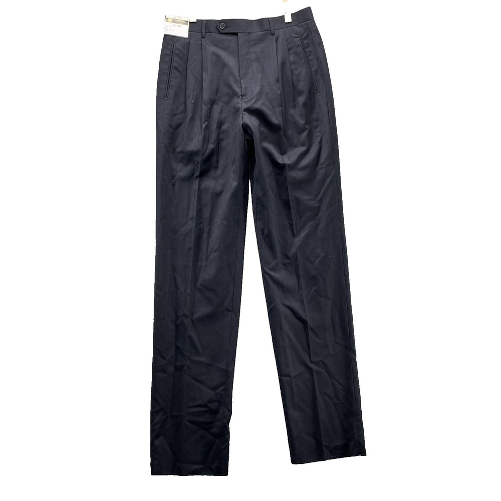 San Tropez Uomo Wool Dress Pants Men's 33x36* Plaid Business Formal Career 90's